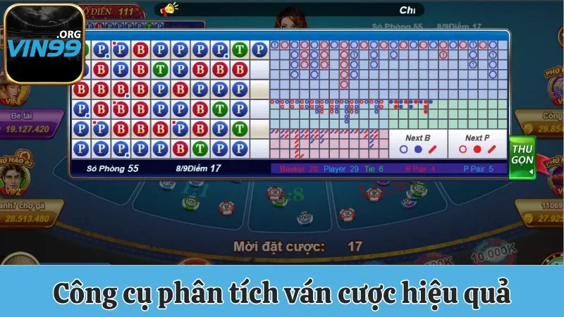 Baccarat - Tìm Hiểu Quy Luật Trò Chơi Và Các Cửa Cược 3 Baccarat có công cụ phân tích ván cược rất hiệu quả