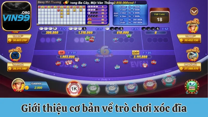 Xóc Đĩa Vin99 – Chiến Thuật Chơi Chuẩn Tăng Tỷ Lệ Thắng 1 Giới thiệu cơ bản về trò chơi xóc đĩa tại Vin99
