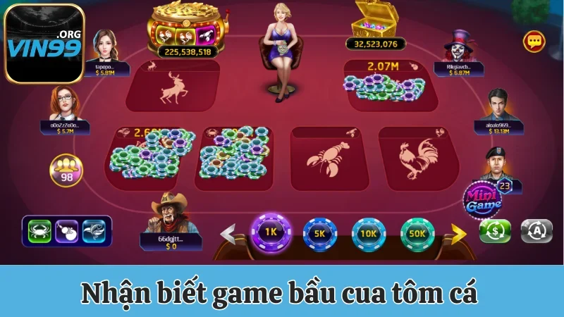 Bầu Cua Tôm Cá Vin99 - Tham Gia Đặt Cược Nhận Quà Siêu Lớn 1 Nhận biết game bầu cua tôm cá
