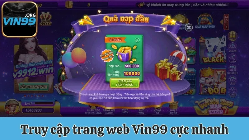 Vin99 - Trang Chủ Cổng Game Đổi Thưởng Uy Tín Số 1 Châu Á 19 Truy cập trang web Vin99 cực nhanh
